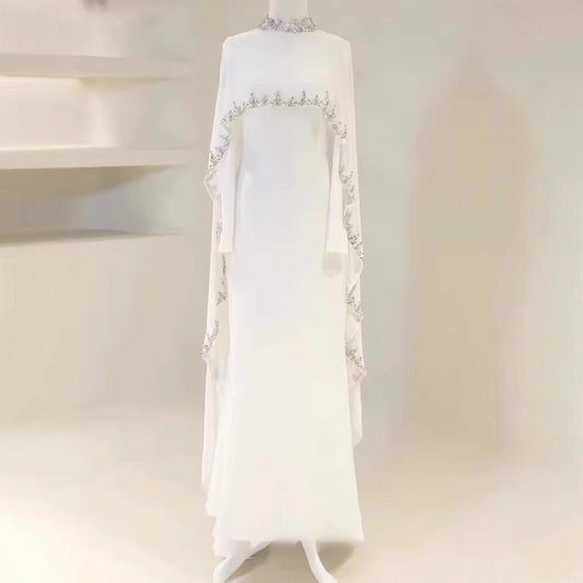 Marjan - Rhinestone Cape Abaya - Luxury 2-Piece Set