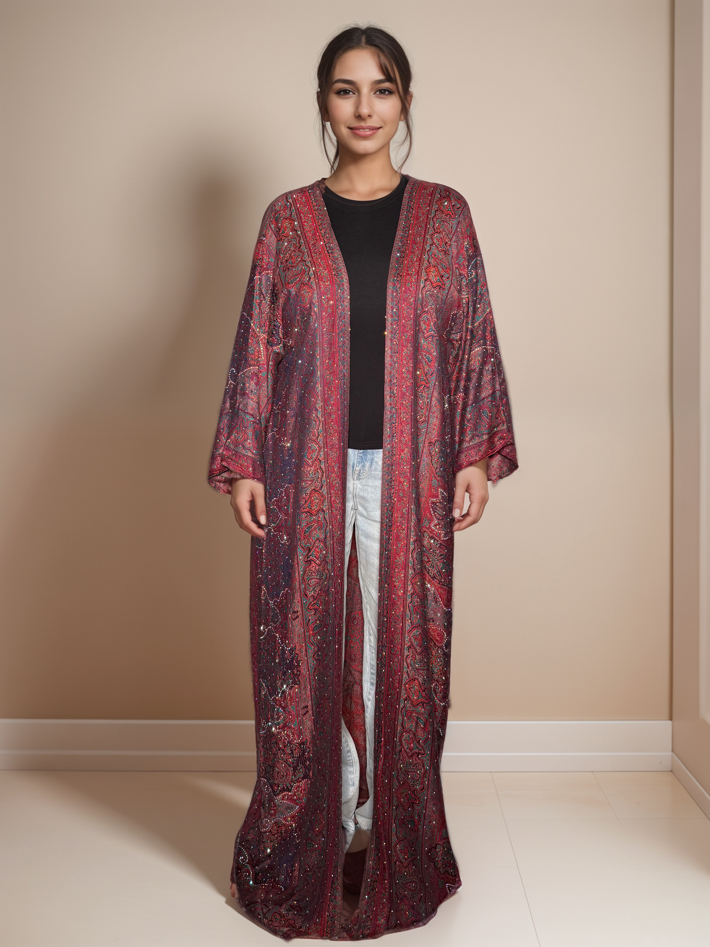 Premium Pashmina Embellished Abaya