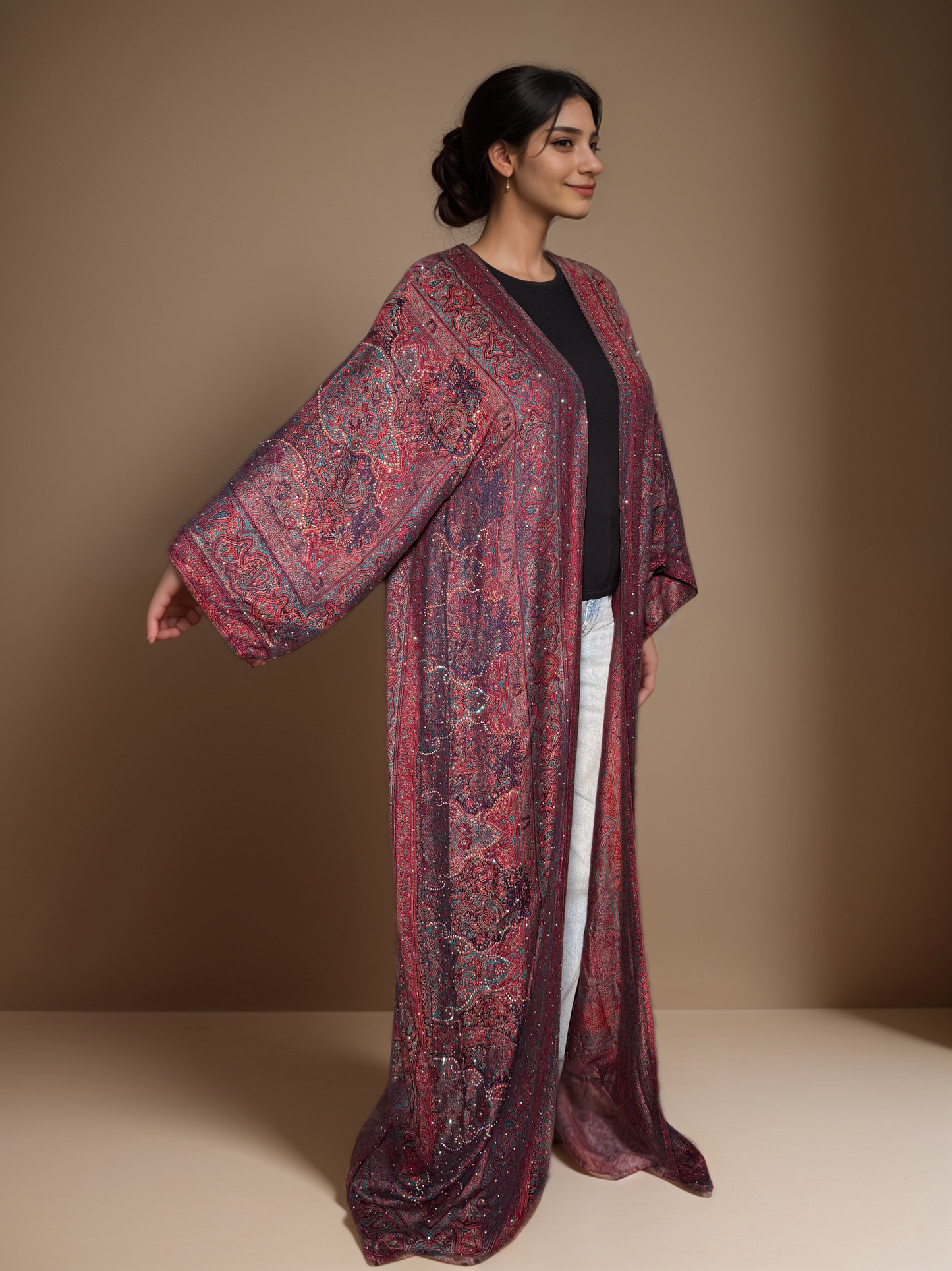 Premium Pashmina Embellished Abaya