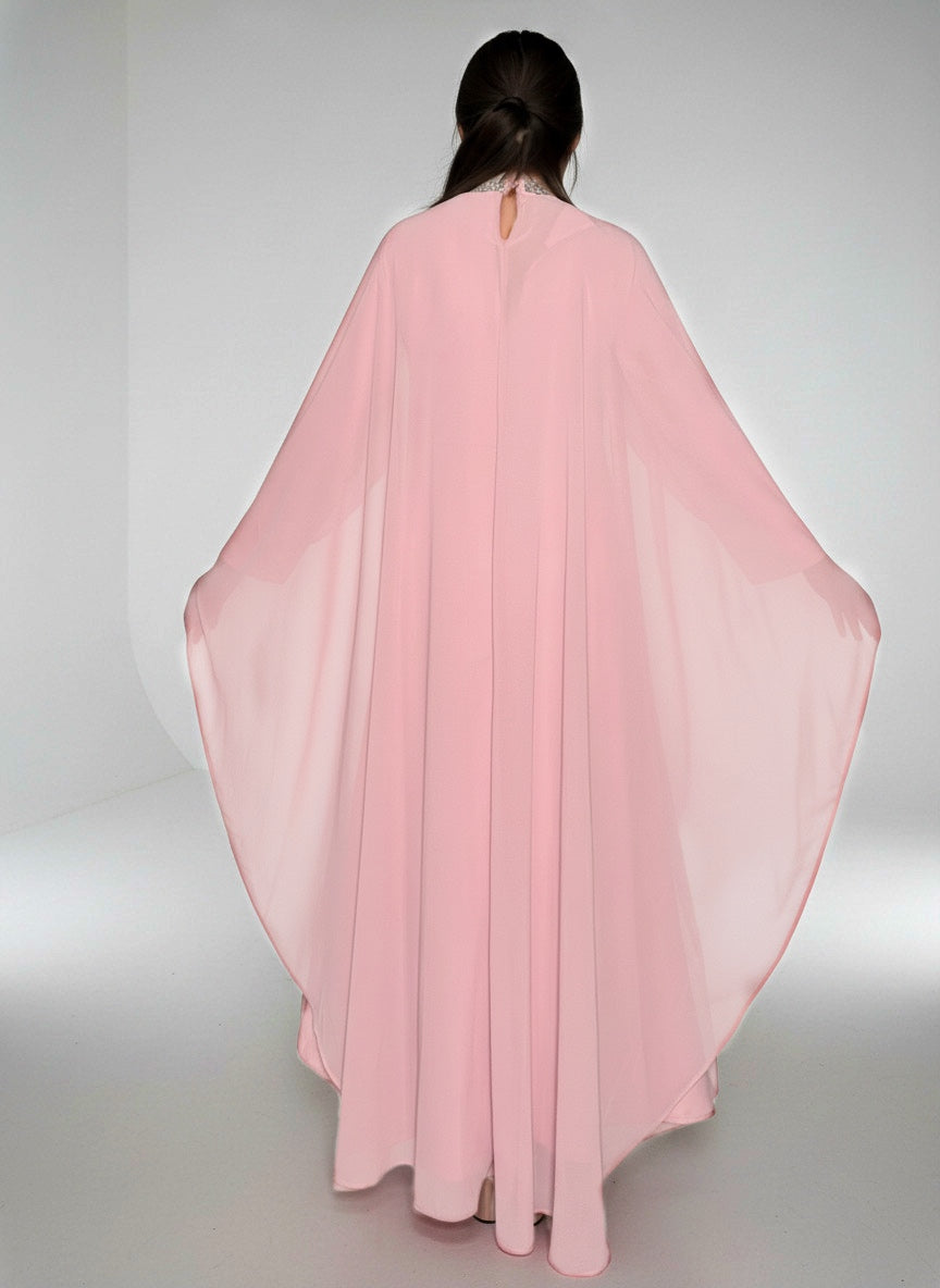 Marjan - Rhinestone Cape Abaya - Luxury 2-Piece Set
