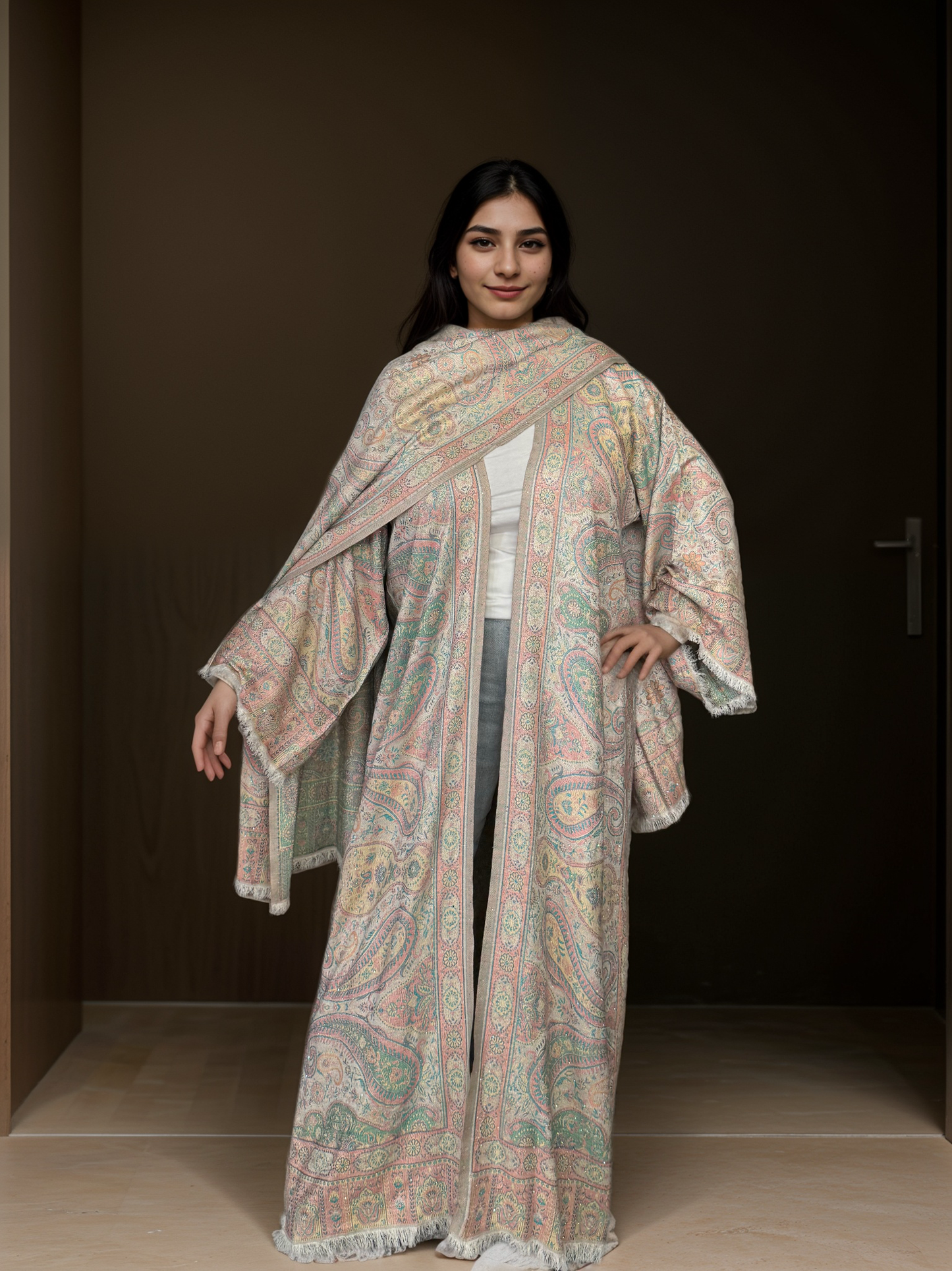 Premium Pashmina Embellished Abaya