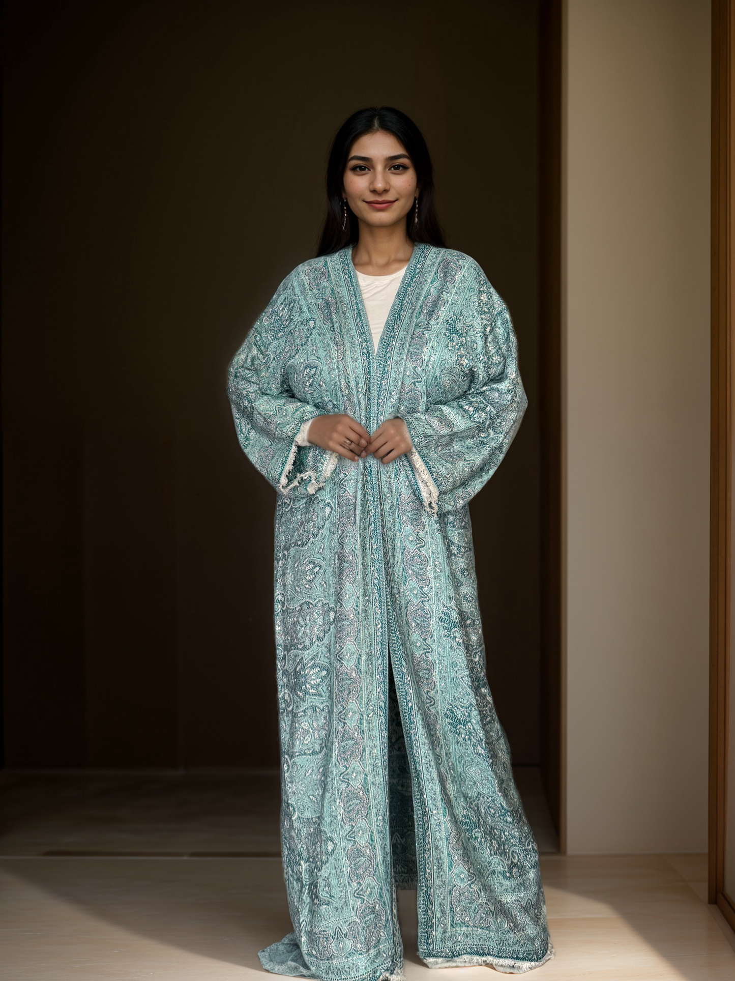 Premium Pashmina Embellished Abaya