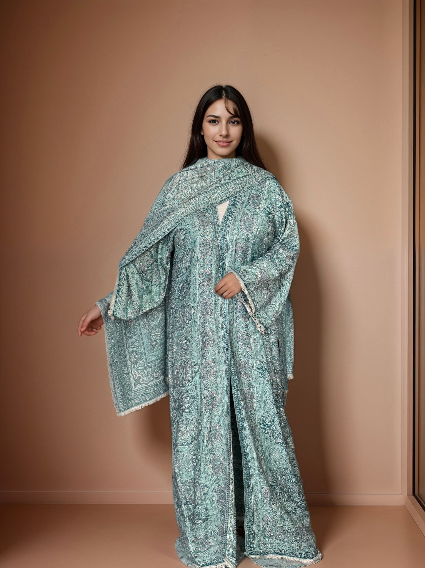 Premium Pashmina Embellished Abaya