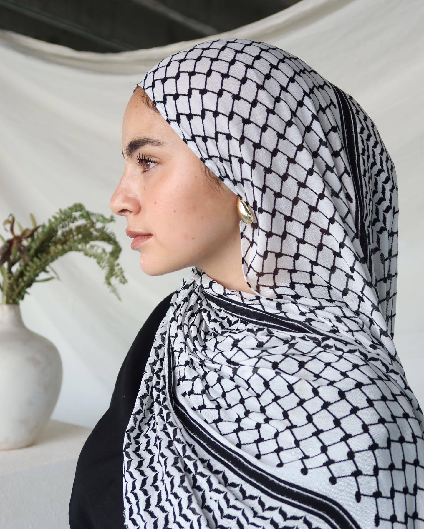 Keffiyeh Printed Chiffon Hijab