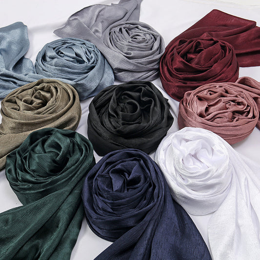 Satin Pleated Women's Hijab