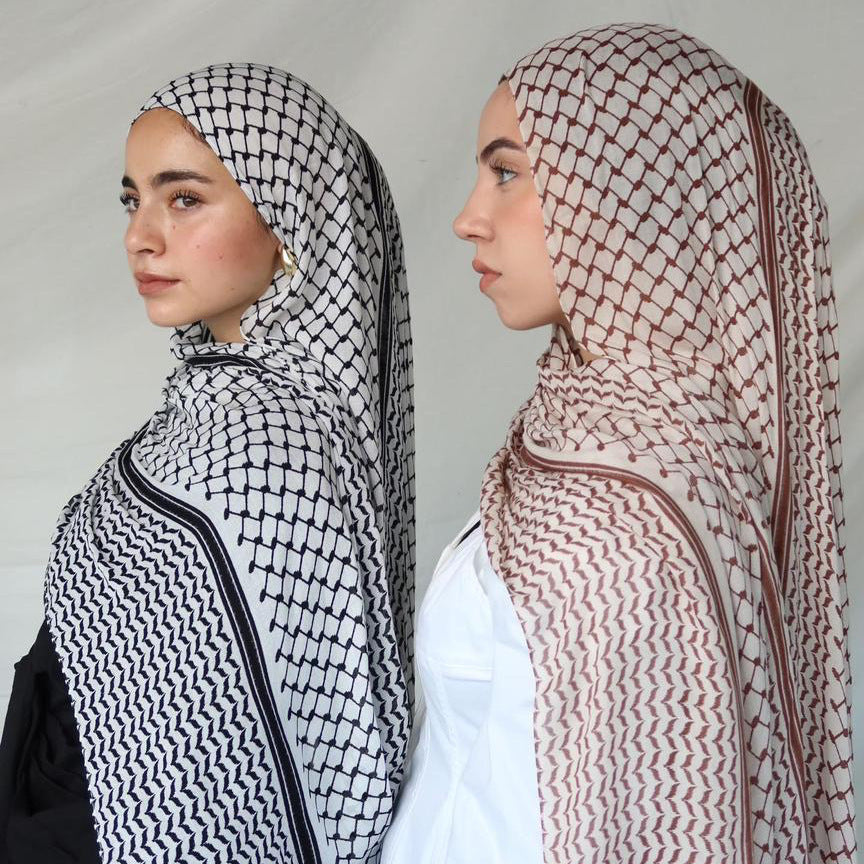 Keffiyeh Printed Chiffon Hijab