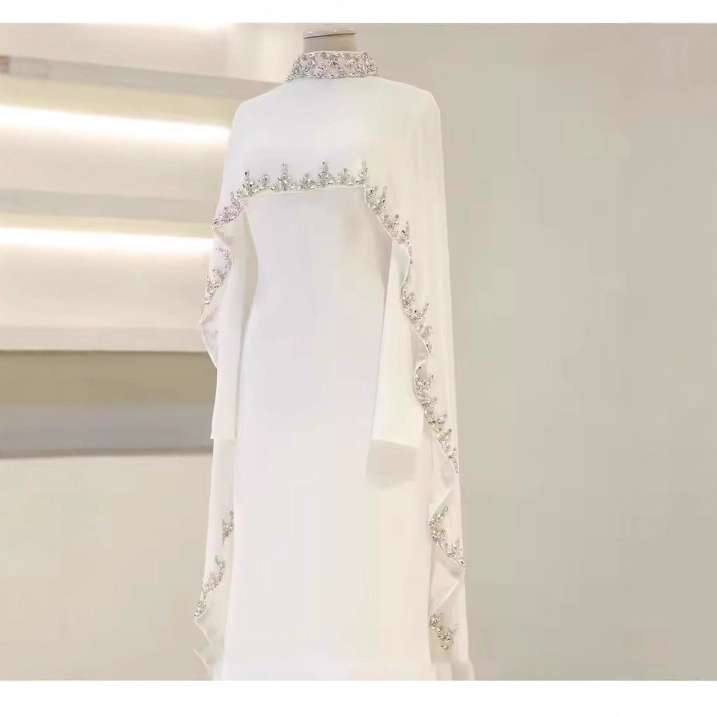 Marjan - Rhinestone Cape Abaya - Luxury 2-Piece Set