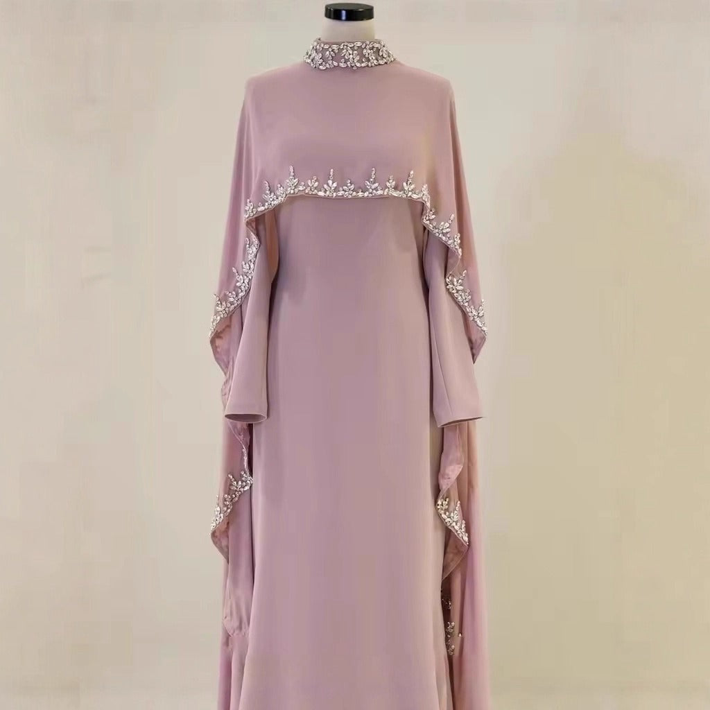 Marjan - Rhinestone Cape Abaya - Luxury 2-Piece Set