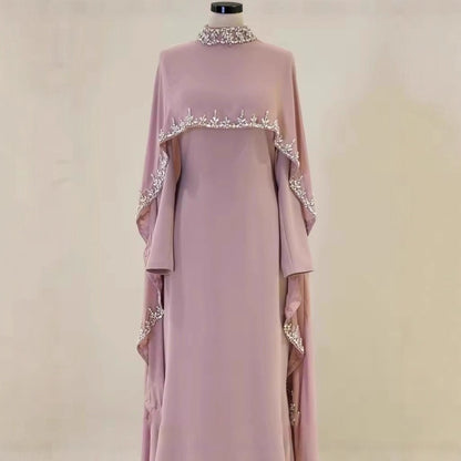Marjan - Rhinestone Cape Abaya - Luxury 2-Piece Set