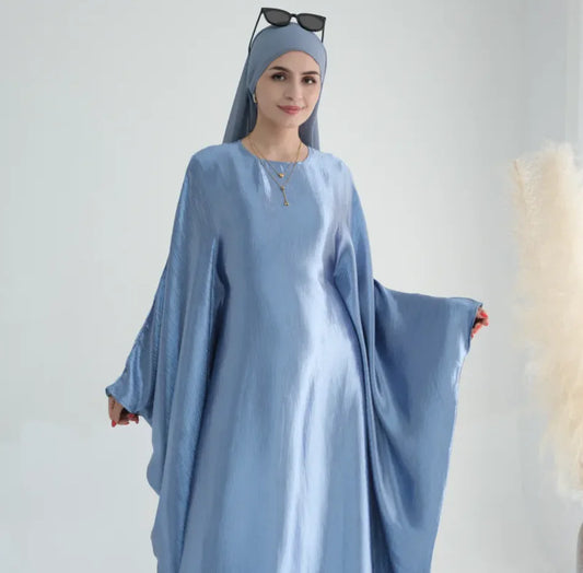 Satin Silk Butterfly Inner-Tie Abaya